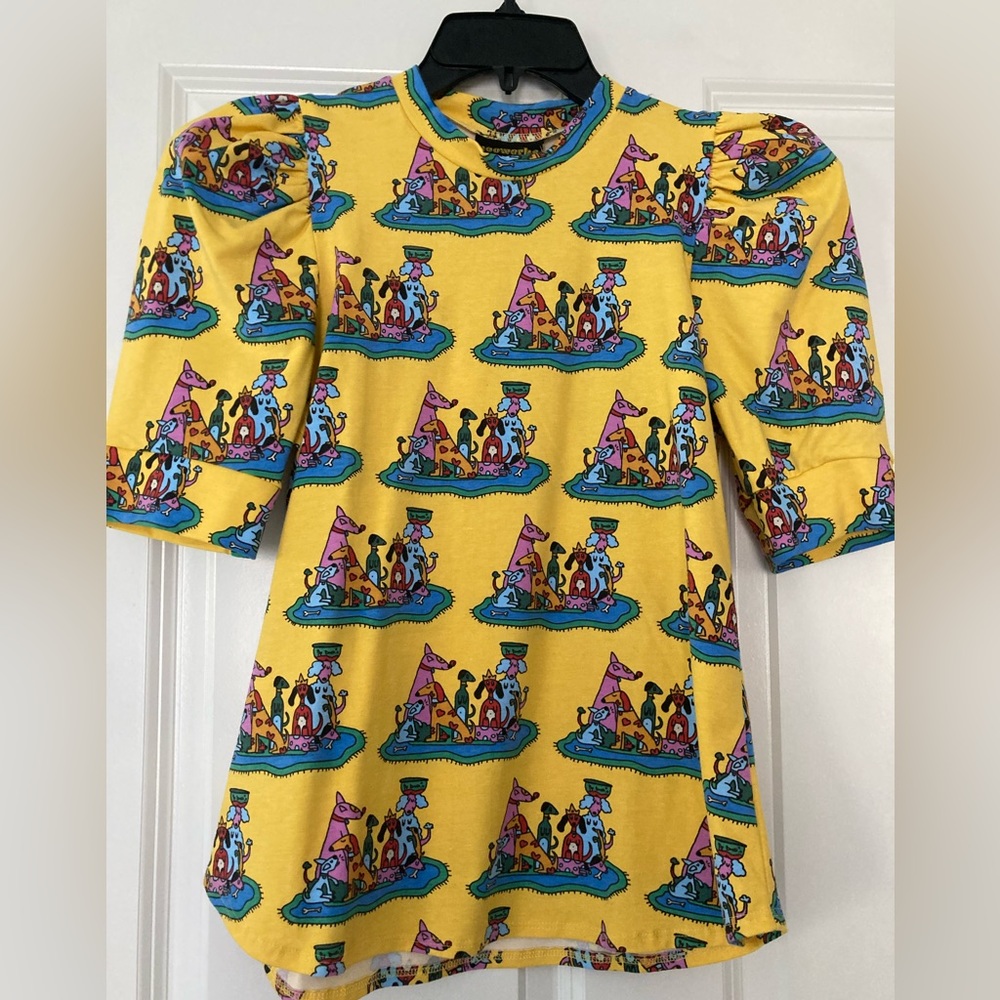 Nooworks Puff Top in Dog Party